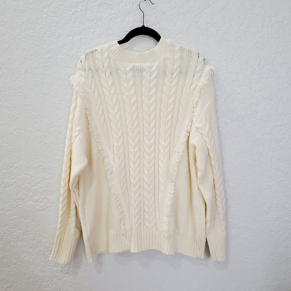 Lane Bryant Fringe Cableknit sweater plus sz 22 24 new with tags - Picture 8 of 9